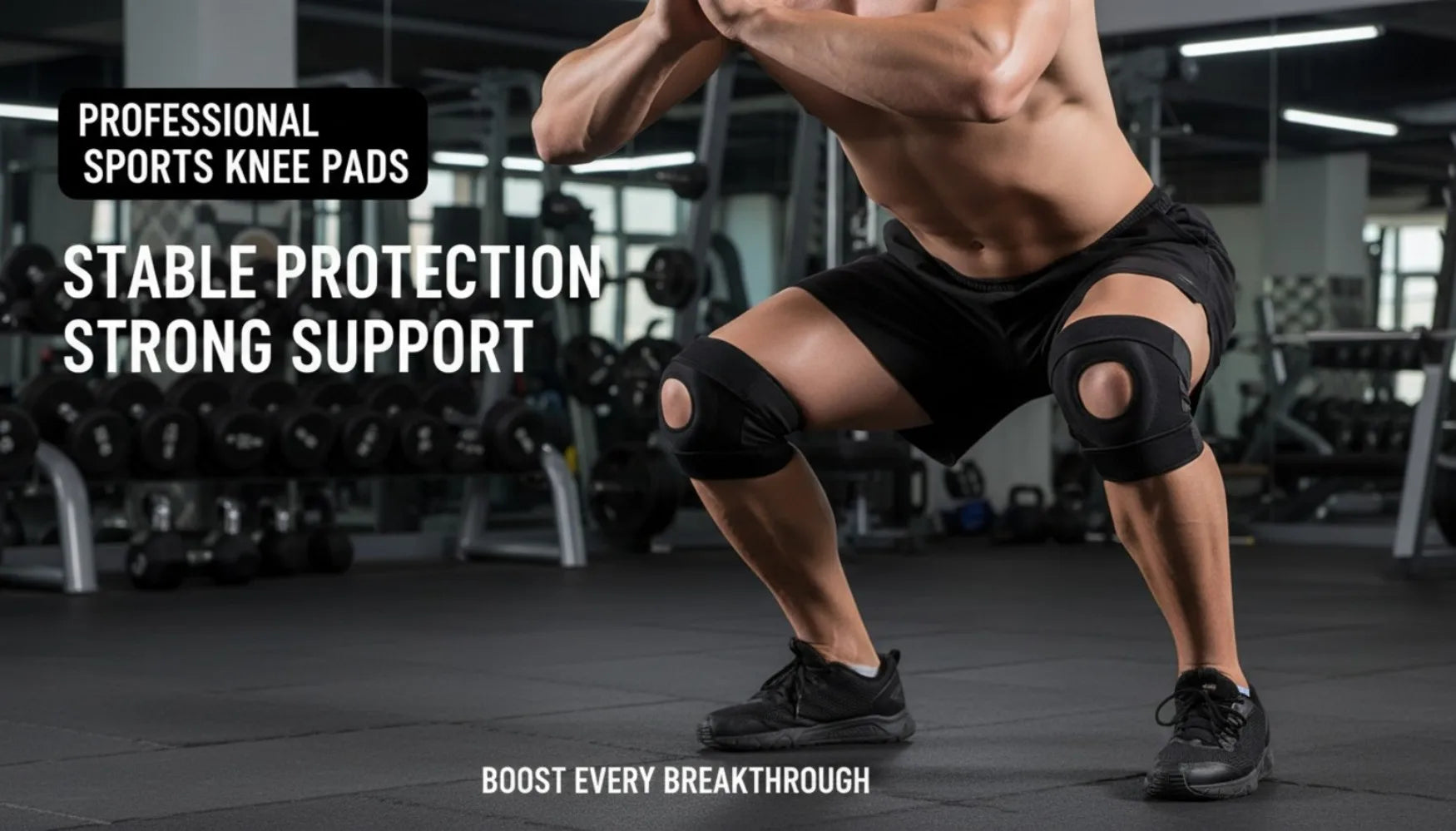 Kneepad Stabilizer Fitness Knee Pads Adjustable Compression Knee Support Brace for Knee Pain, Arthritis, Sports and Recovery