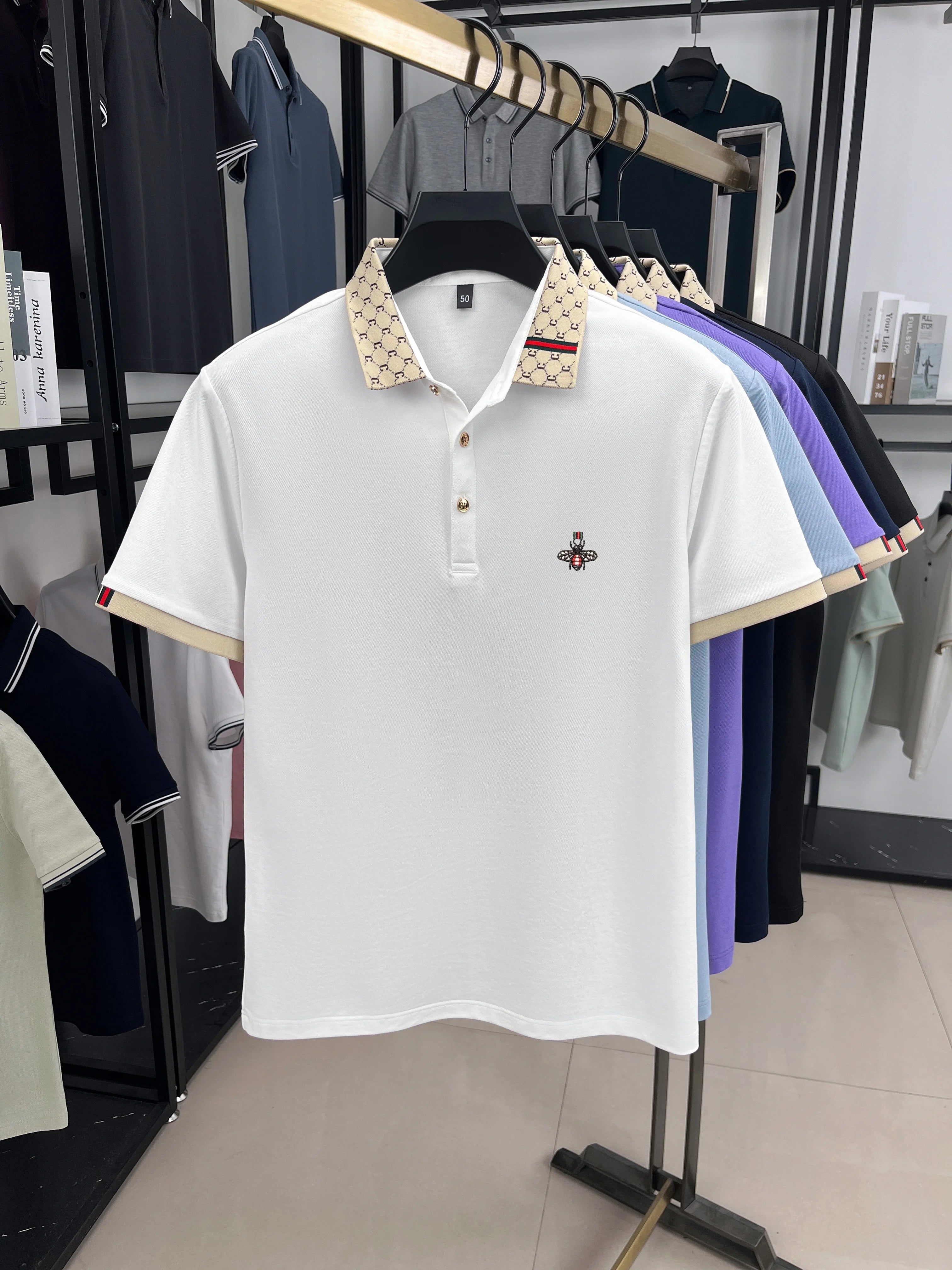 Trendy Men’s Short Sleeve Polo Tee