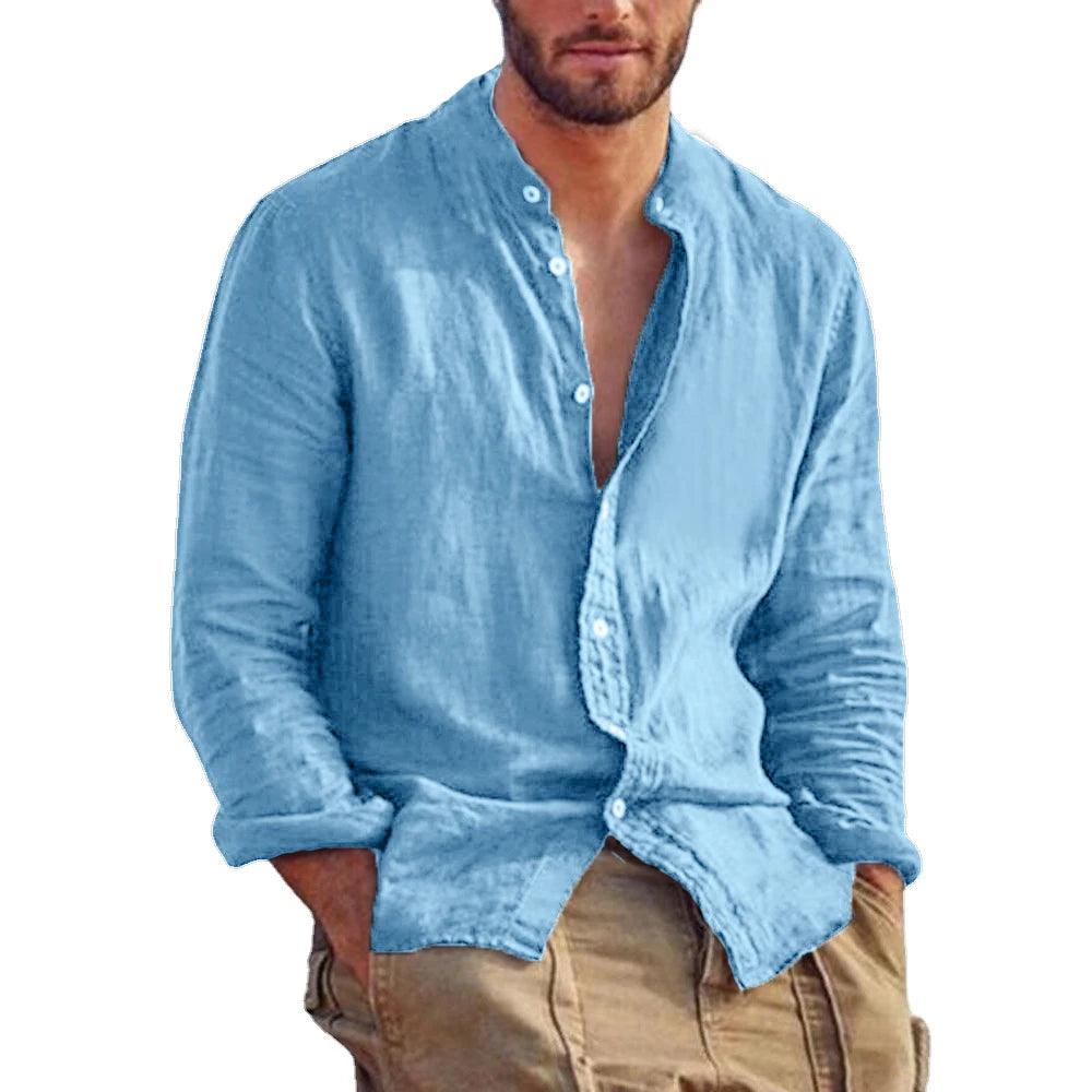 Relaxed Fit Cotton Linen Beach Top