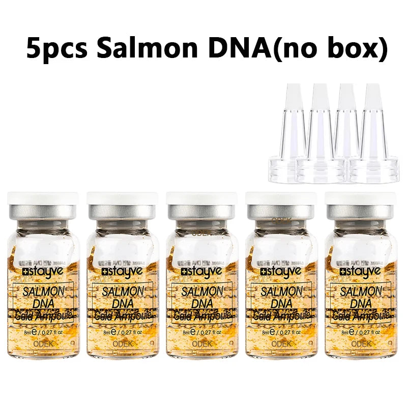 Korea 8ml Salmon DNA Gold Ampoule Skin Booster Serum Kit Stayve  BB Cream Glow Brightening Whitening Moisturizing Face SkinCare
