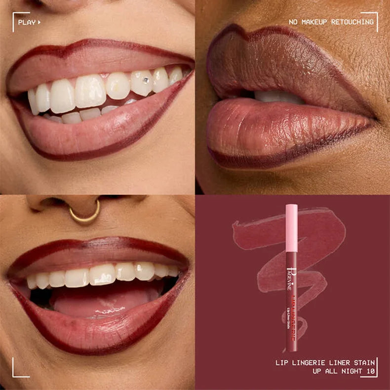 Round Tip Lip Makeup Pencil Natural Color Long Lasting Waterproof Smudge-Proof Smooth Application Lip Liner