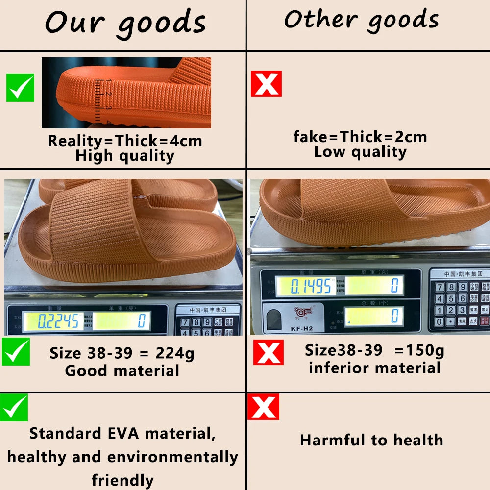 2023 summer slippers Home EVA cloud thick soles women's sandals indoor bathroom non-slip slide women's men's slippers slippers