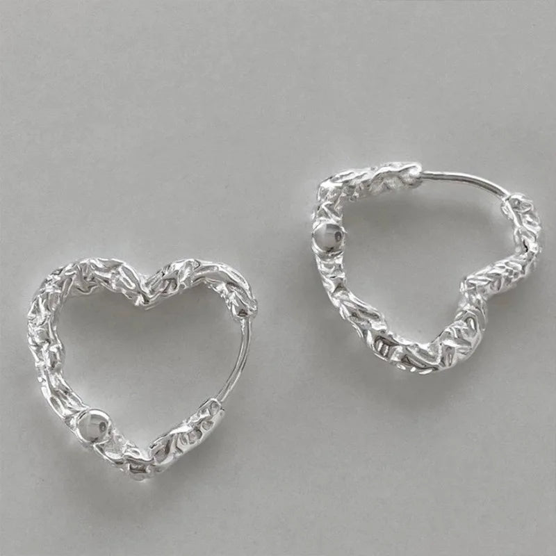 XIYANIKE Summer Heart Hoop Earrings For Women Girl Sexy New Fashion Trendy Jewelry Gift Party Wedding pendientes mujer
