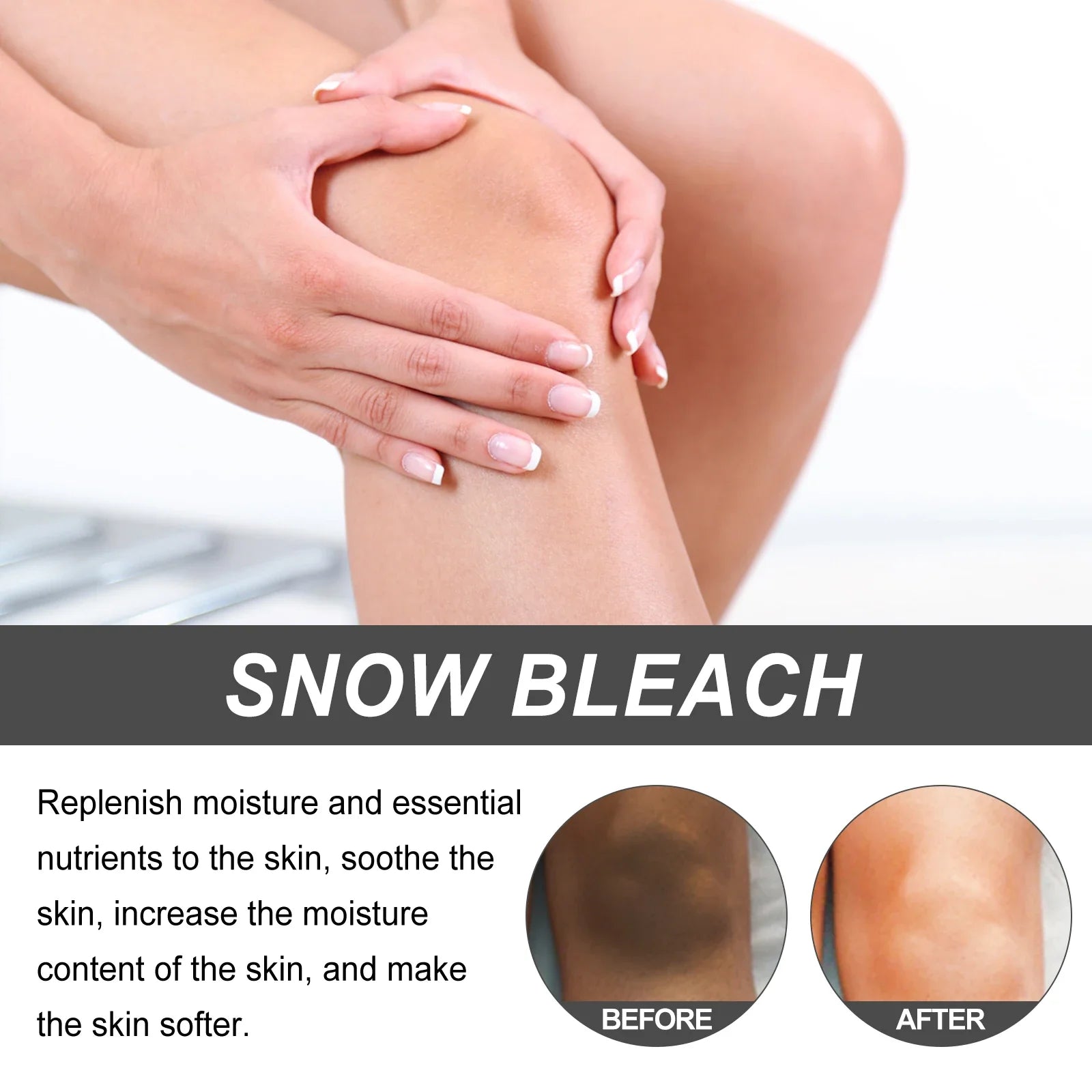 Whitening Body Cream Moisturizing Reduce Dullness Remove Dark Spot Smoothing Softening Body Cream for Joint Armpit Knee