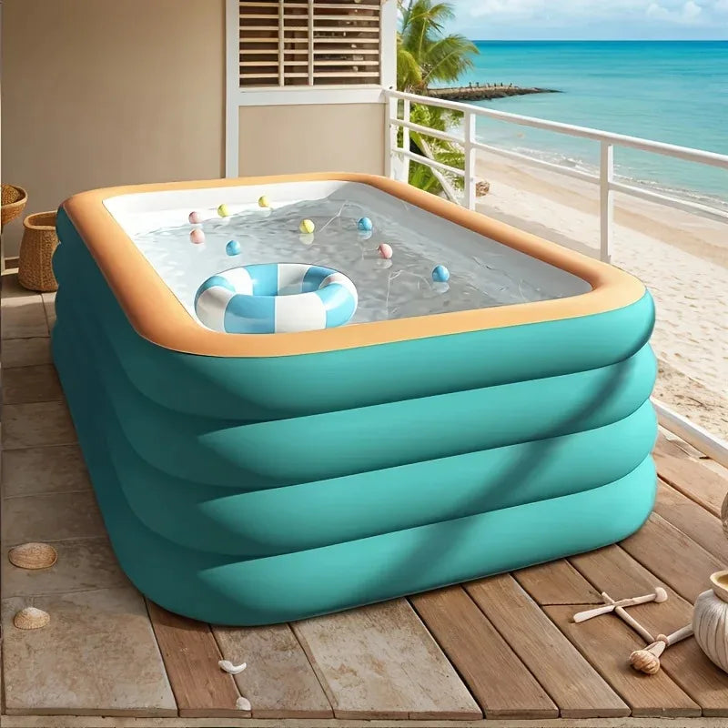Inflatable Swimming Pool Outdoor PVC Bathtub Garden Thickening   for Adults Kids Summer Water Party Backyard Garden