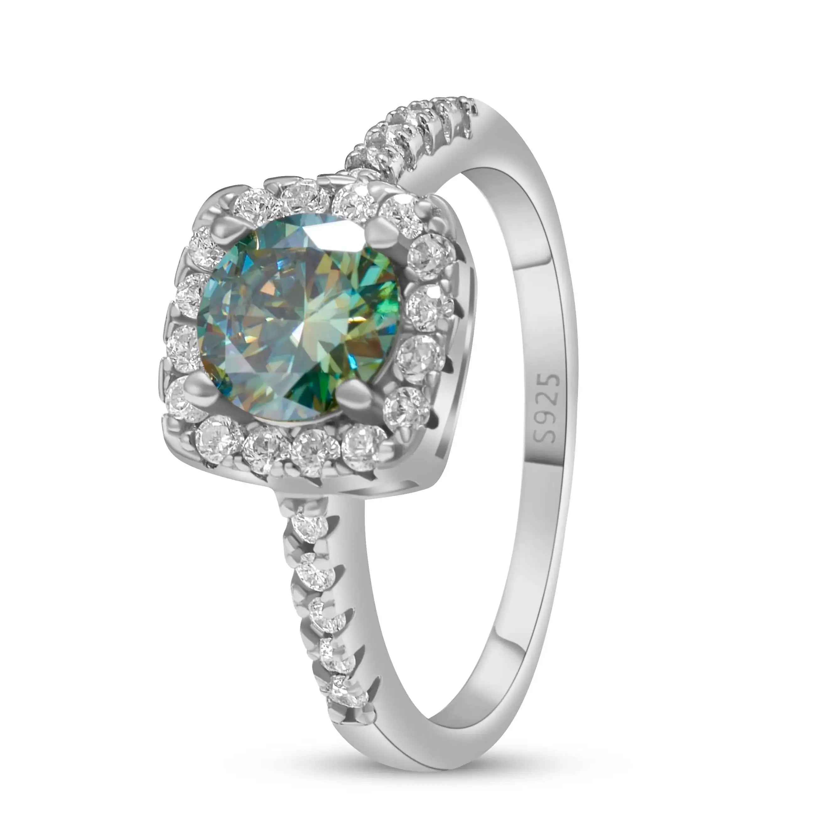 GRA 100% Real 1CT 6.5MM Lab Moissanite Diamond Ring finger Ring For Women 925 Sterling Silver Wedding Luxury fine Jewelry