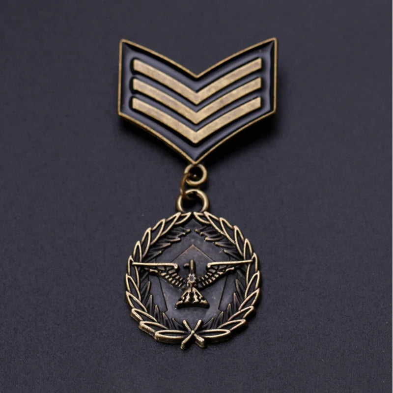 Hot selling trendy product Instagram style coat badge clothing accessories Cross Crown Medal brooch