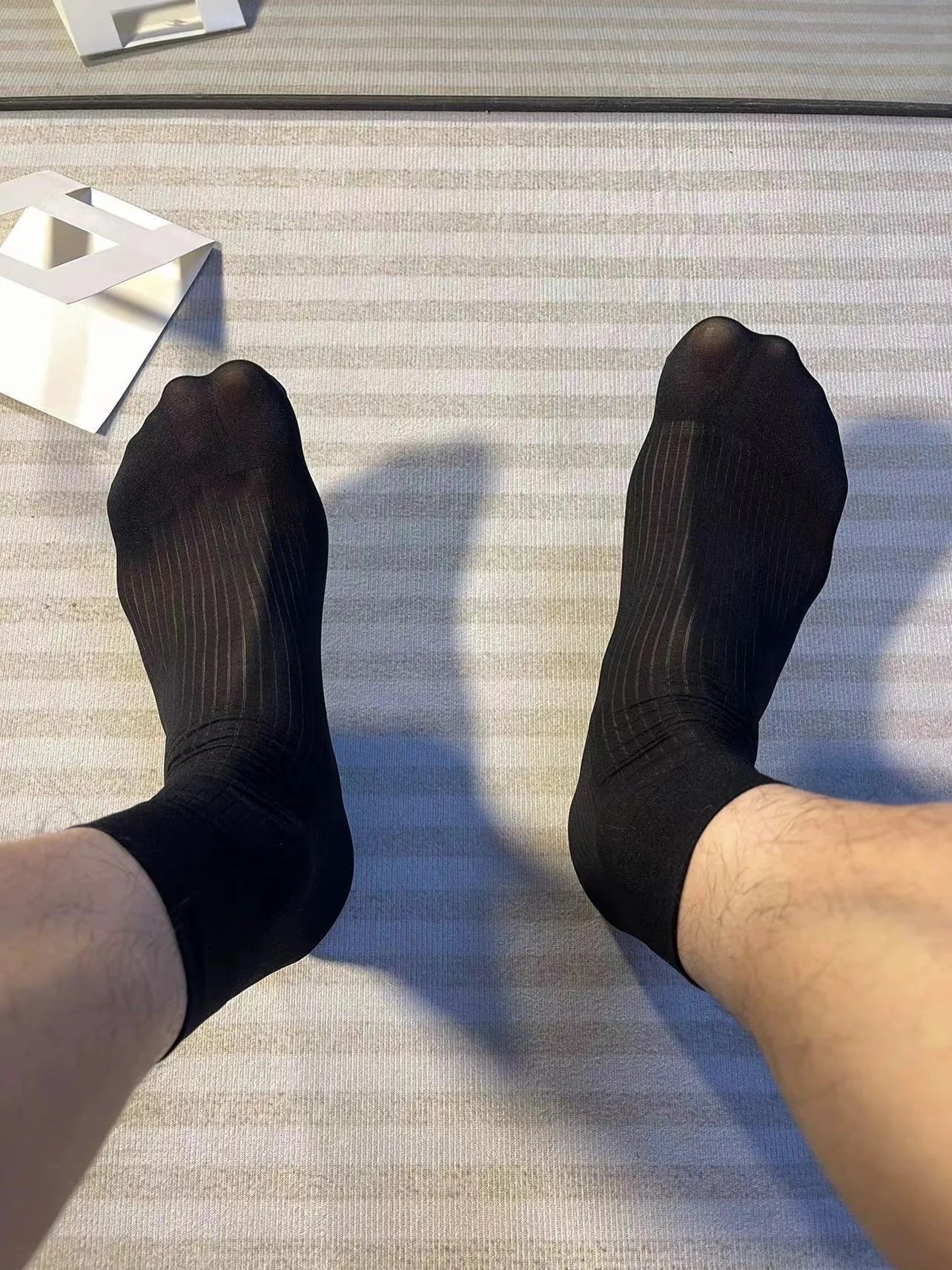 Men Socks Short Ultra-thin See Through Stockings Business Dress Tube Stockings Sexy Sheer Breathable Socks