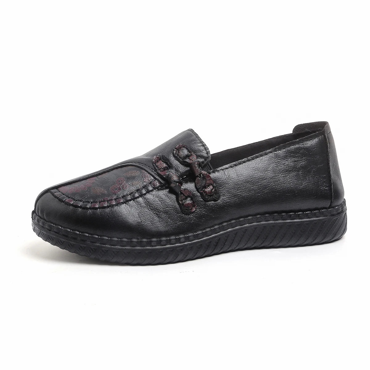 Women's shoes, mom's casual shoes, leather flat shoes, best-selling, elegant and comfortable loafers, free shipping shoes