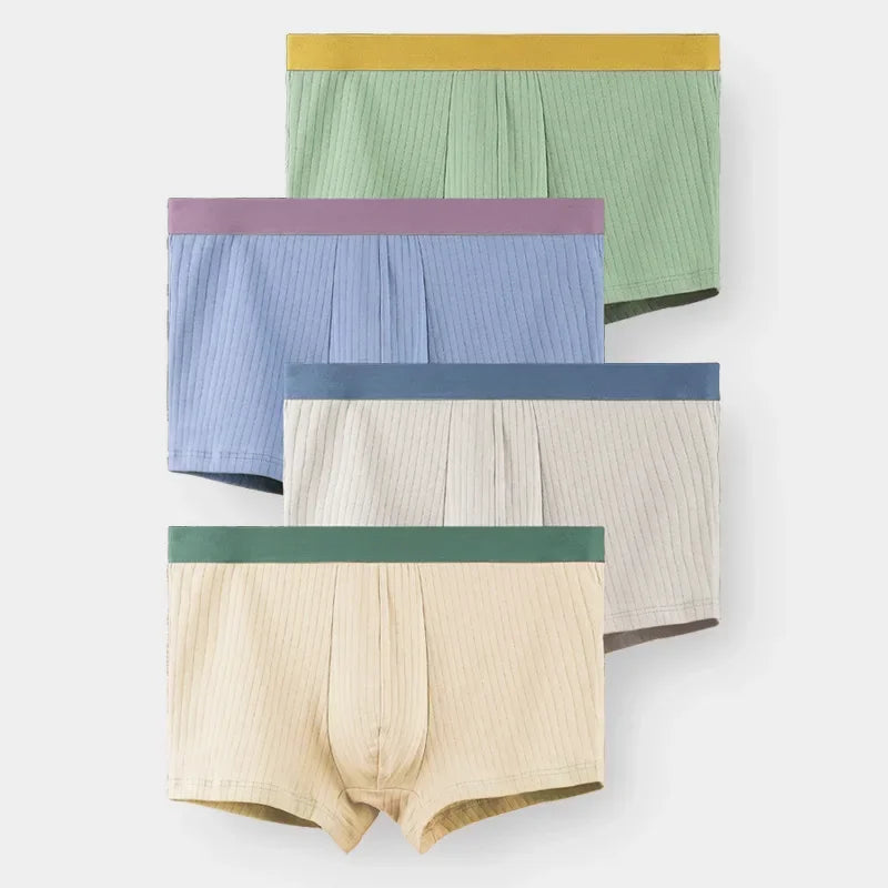 3PC Men's underwear Men's antibacterial cotton boxers summer thin plus size shorts breathable boys sports boxers head