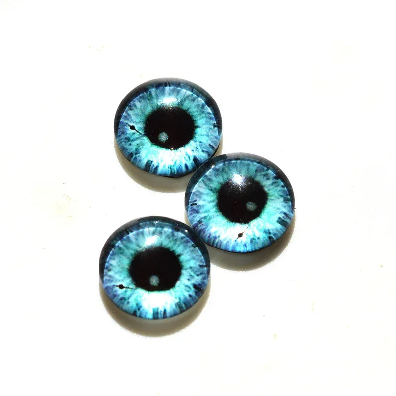 glass eyes cabochons Round 6MM-30MM Round Dome Dragon Eye Dragon Cat Eye Toys DIY Jewelry Accessory MIX Pupil Eye Cameo