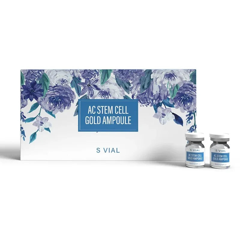 Salmon DNA Gold Peptide Ampoule Serum Kit - 10 Vials x 5ml - Brightening Whitening Moisturizing Face Skin Care Booster