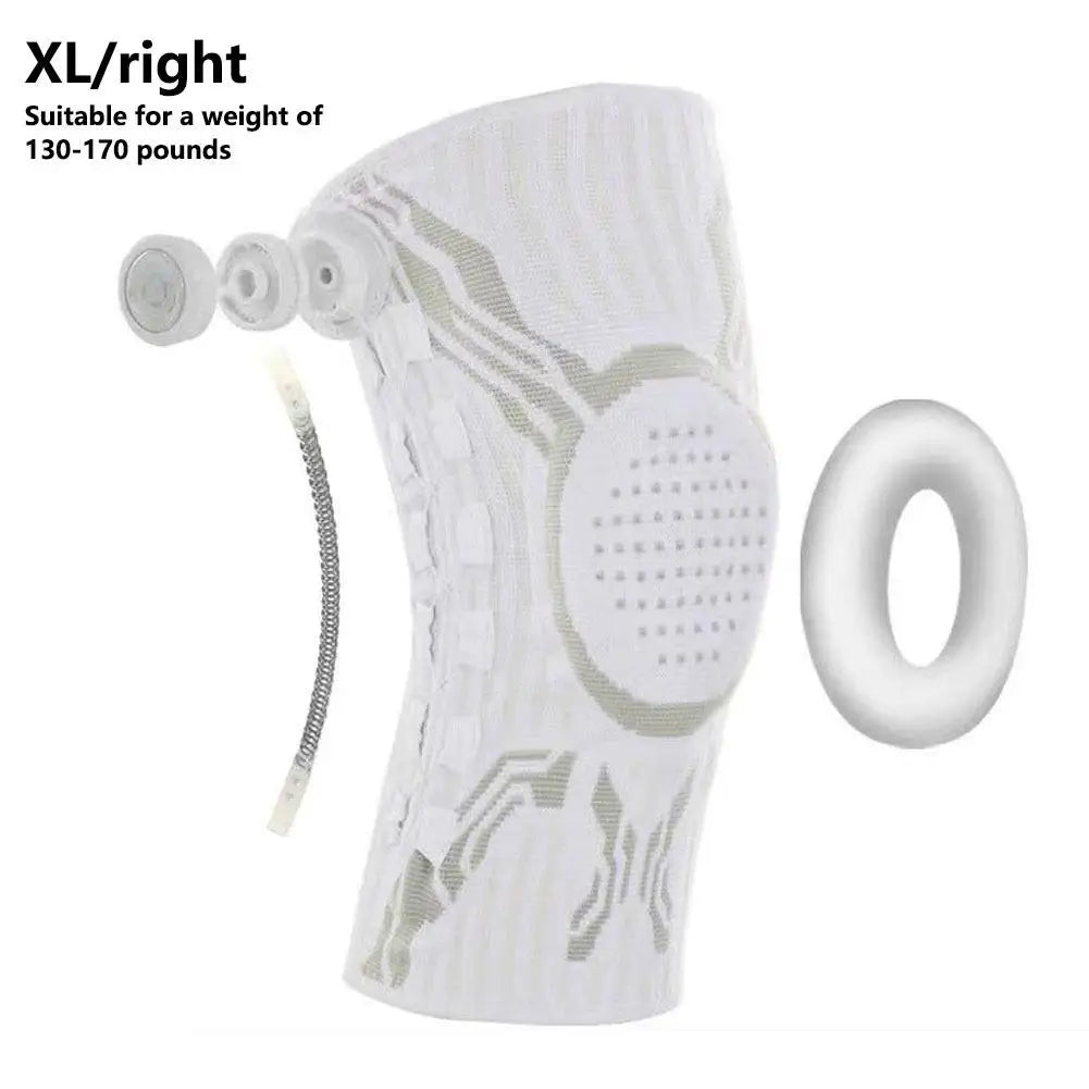 Knob Adjustable Knee Brace 360 Degree Protection Spring Lateral Support Anti-Slip Silicone Pads Breathable Knee Sleeve