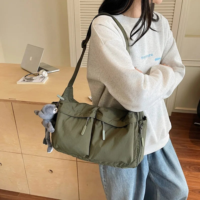 Spring and summer canvas bag women's new hot selling women's bag Youjia high-end sense one-shoulder crossbody bag light luxury n