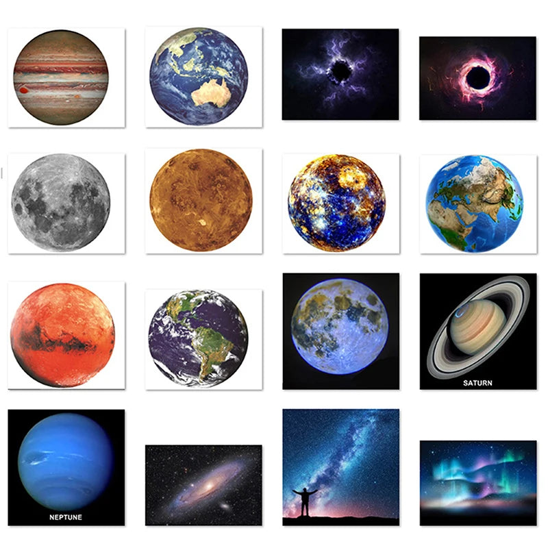 【C】USB Ceiling Moon & Earth Projection Night Light Starry Sky Galaxy Projector - Romantic Bedroom Atmosphere Lamp Easy to Use