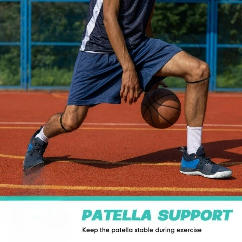 Sport Knee Brace Silicone Patellar Tendon Support Straps Flexible Knee Band Patellar Stabilizer for Basketball