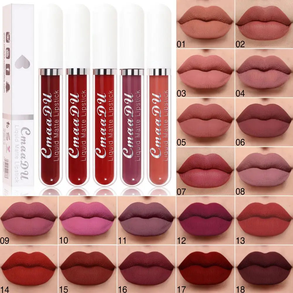 18-Color Waterproof Matte Liquid Lipstick