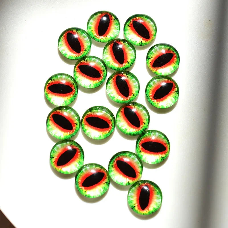 glass eyes cabochons Round 6MM-30MM Round Dome Dragon Eye Dragon Cat Eye Toys DIY Jewelry Accessory MIX Pupil Eye Cameo
