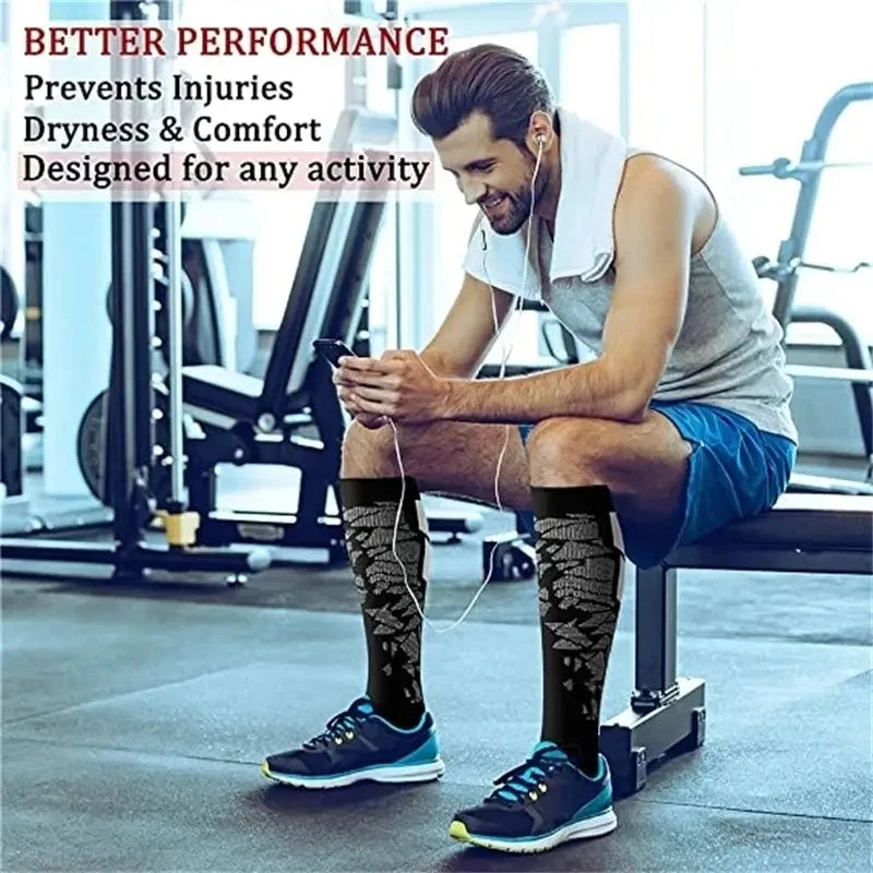 Varicose Compression Socks For Men Women Basketball Fitness Marathon Sports Socks For Doctors Swelling Diabetes Anti Fatigue New