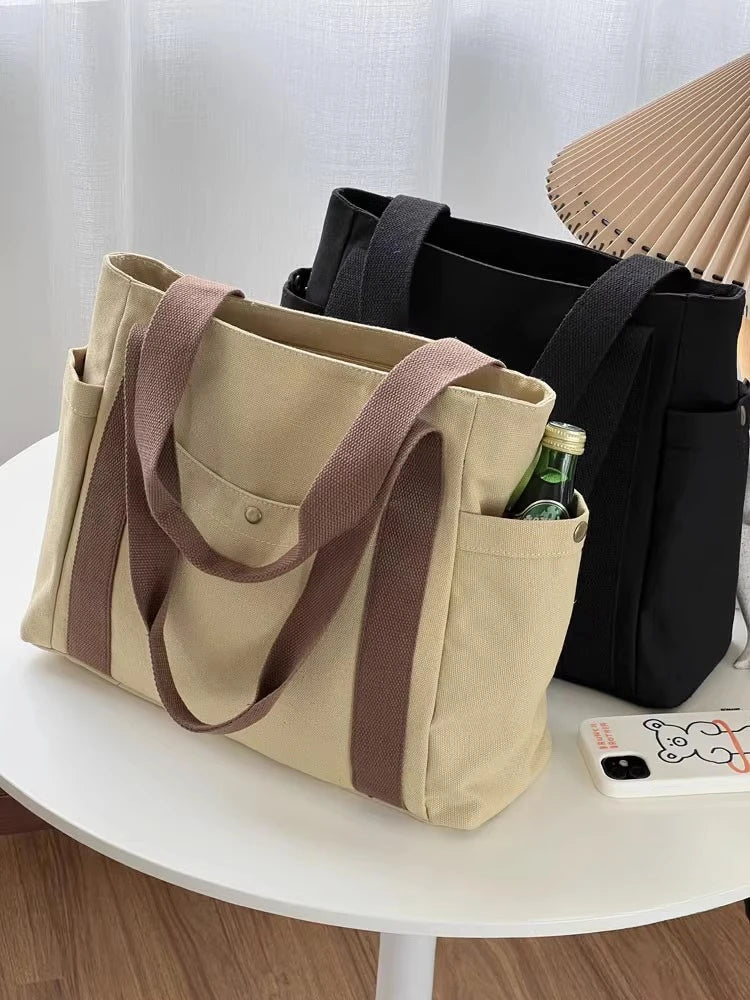 =Women’s Casual Canvas Commuter Tote Bag