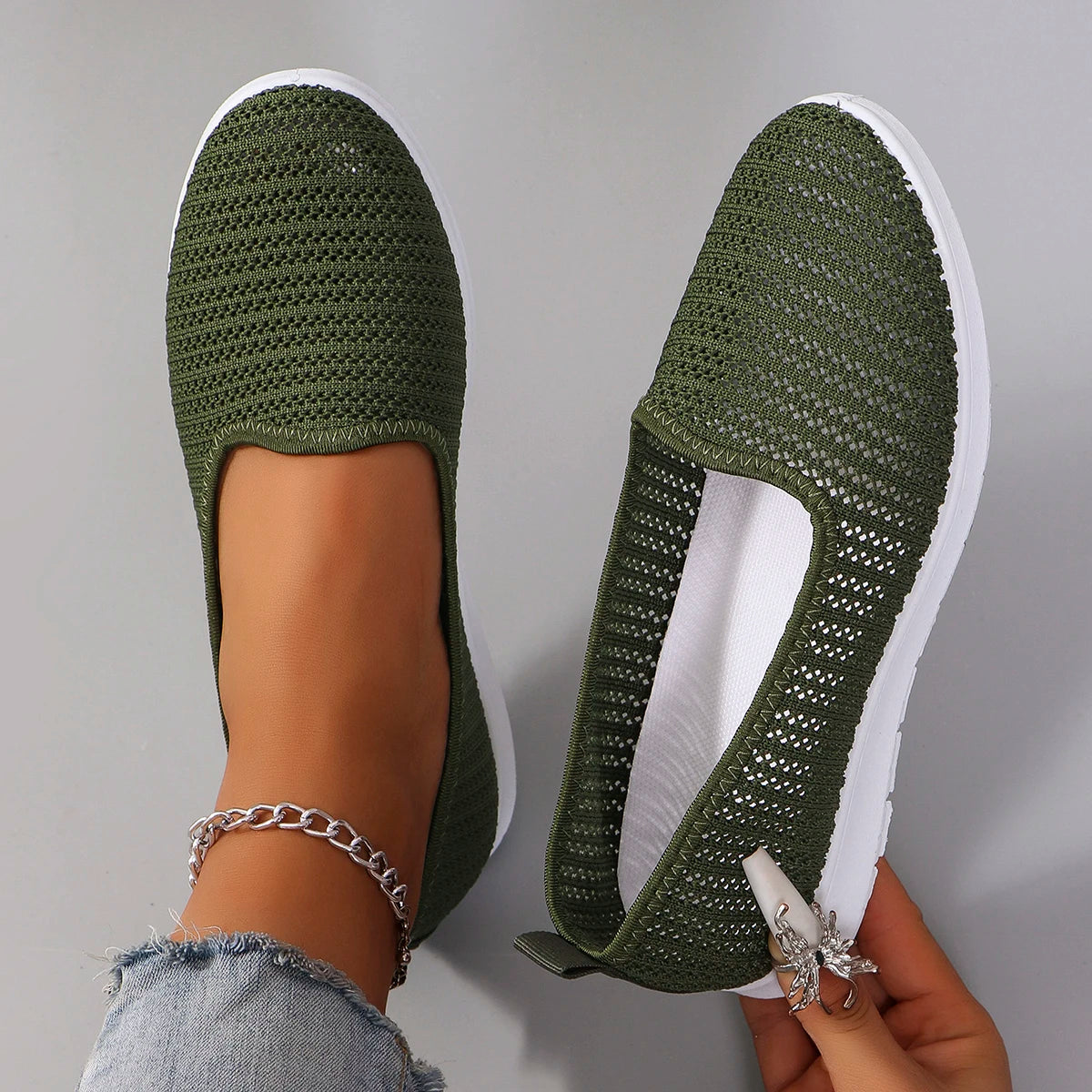 Women's summer breathable mesh flat shoes women's shoes casual sneakers shoes, clearance free shipping