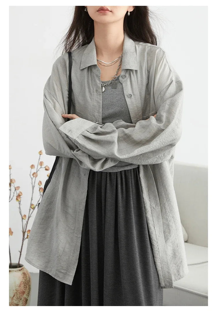 CHIC VEN Women Tie-Dye Casual Long Sleeve Shirt