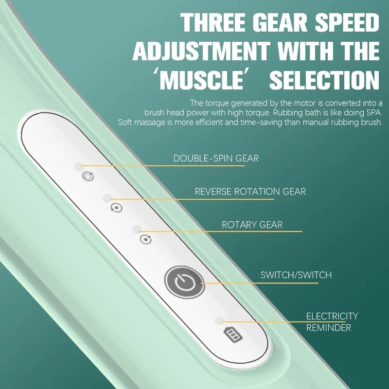 Electric Bath Brush with 6 Attachments