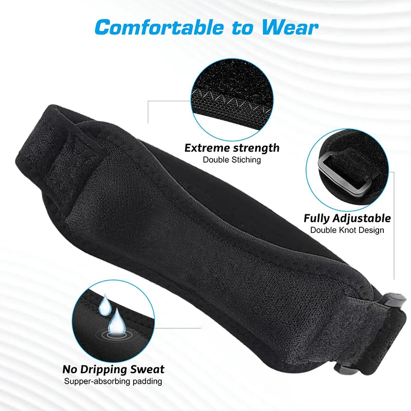 1PCS Adjustable Knee Pad Knee Pain Relief Patella Stabilizer Brace Support for Hiking Soccer Basketball Running Sport
