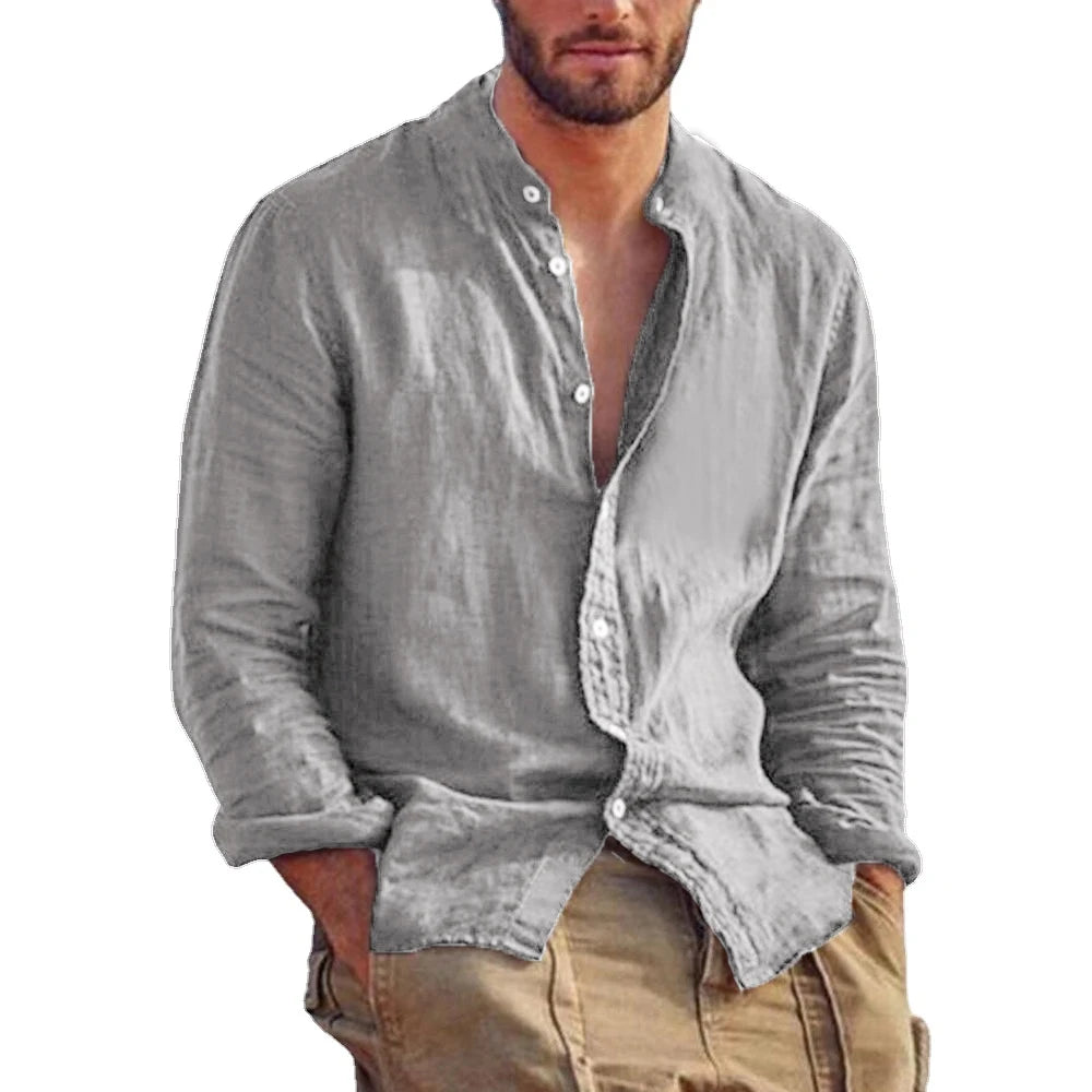 Relaxed Fit Cotton Linen Beach Top