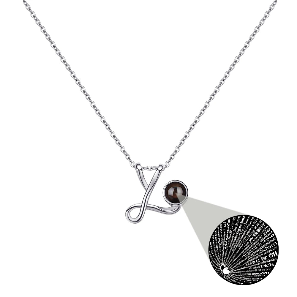 Geometric/Camera Pendant Custom Photo Necklace for Women Personalized Projection Photo 925 Silver Chain Birthday Jewelry