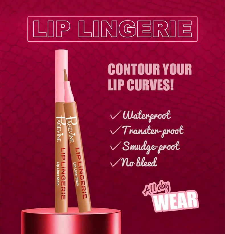 Round Tip Lip Makeup Pencil Natural Color Long Lasting Waterproof Smudge-Proof Smooth Application Lip Liner