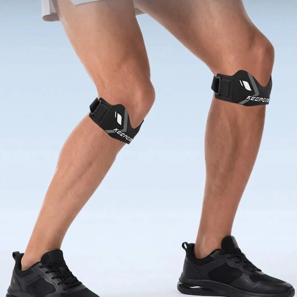 Knee Brace Support for Running Sports Adjustable Knee Strap Patella Protector for Basketball Hiking Gym