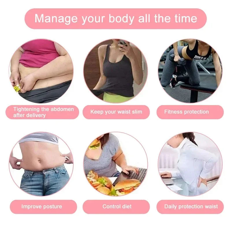 1pc Waist Trainer Slimming Body Shaper Fitness Belt Weight Loss Fat Burning Sport Girdle Sweat Trimmer Workout Cincher Shapewear
