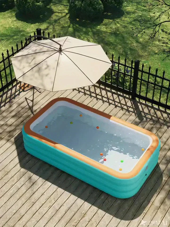 Inflatable Swimming Pool Outdoor PVC Bathtub Garden Thickening   for Adults Kids Summer Water Party Backyard Garden
