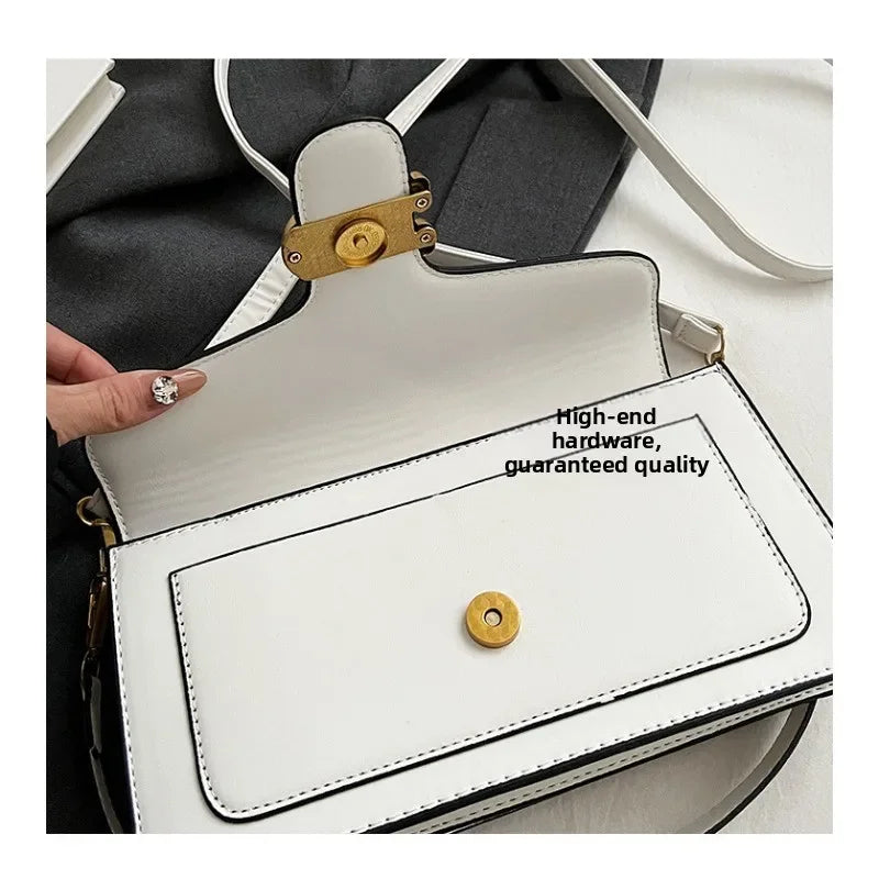 2026 New Niche Solid Color Small Square Bag Premium Texture Simple Versatile Multi-compartment Shoulder Crossbody Bag Fashion
