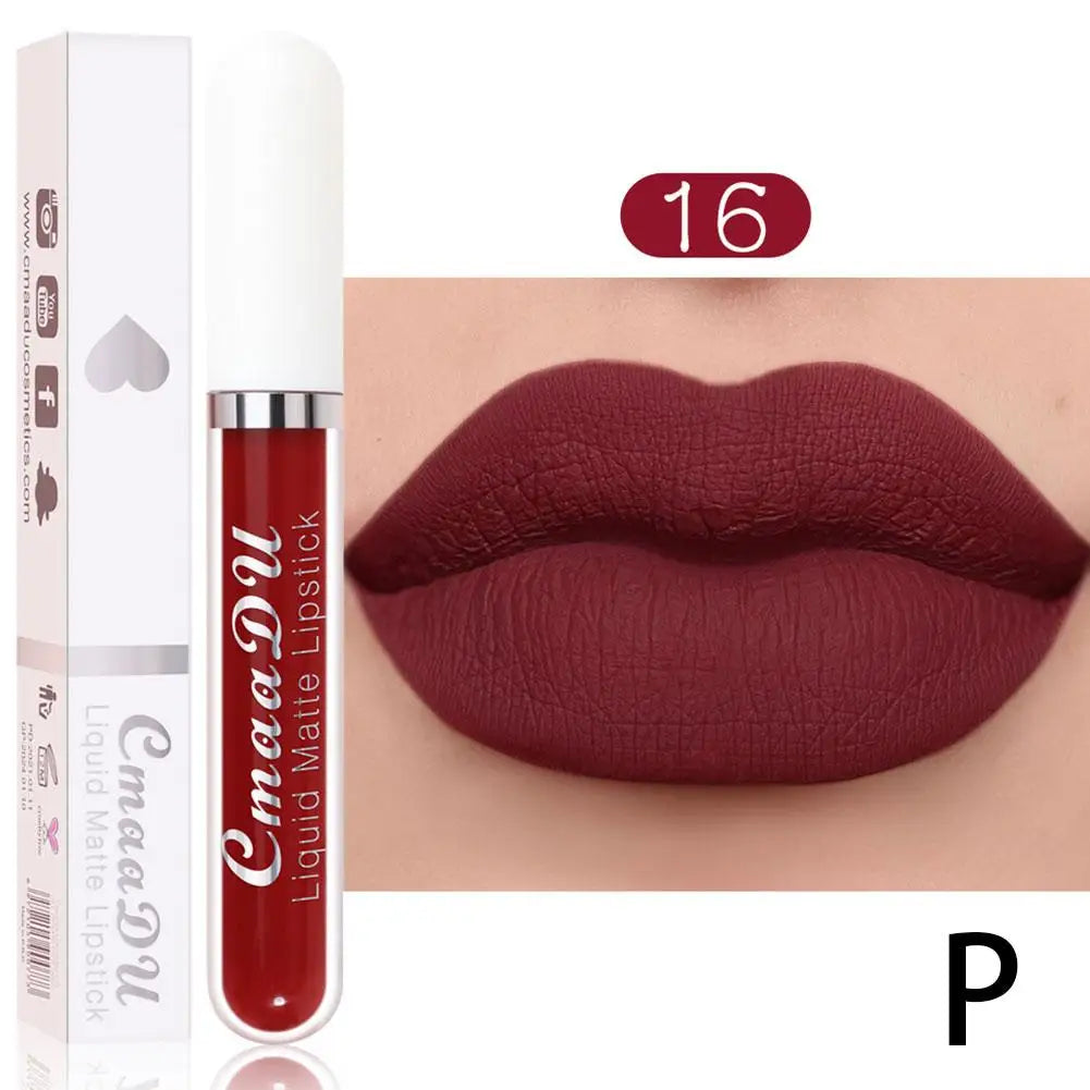 18-Color Waterproof Matte Liquid Lipstick