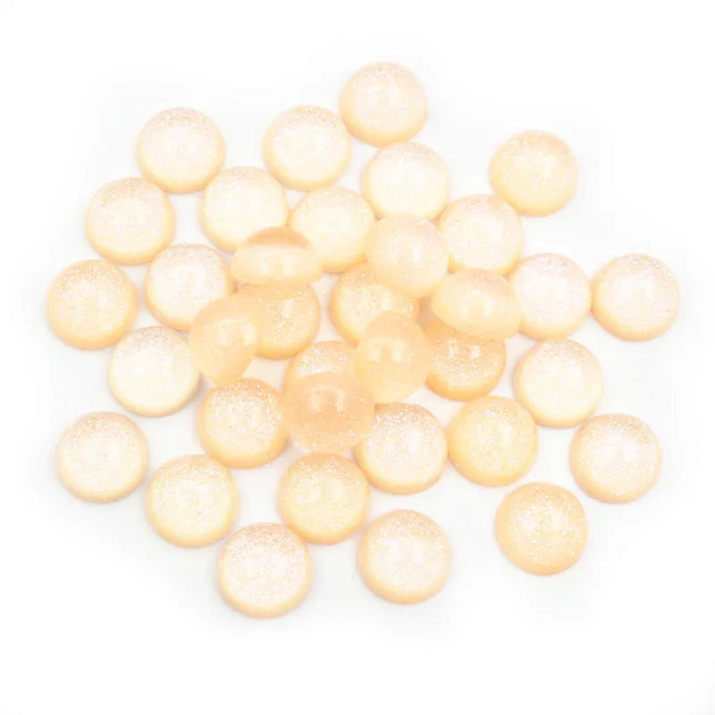 New Fashion 40pcs 12mm Mix Colors Stylish Color Half Ball Flat Back Resin Cabochons Cameo DIY Jewelry Making Accessories