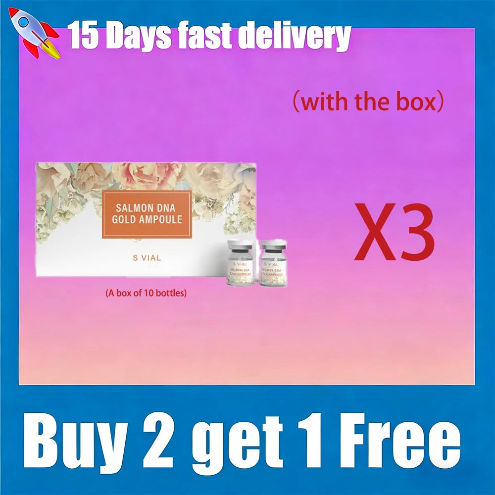 5ml High Salmon DNA Gold Ampoule Skin Booster Serum BB Cream Glow Beginner Starter Kit Face Skin Care Essence