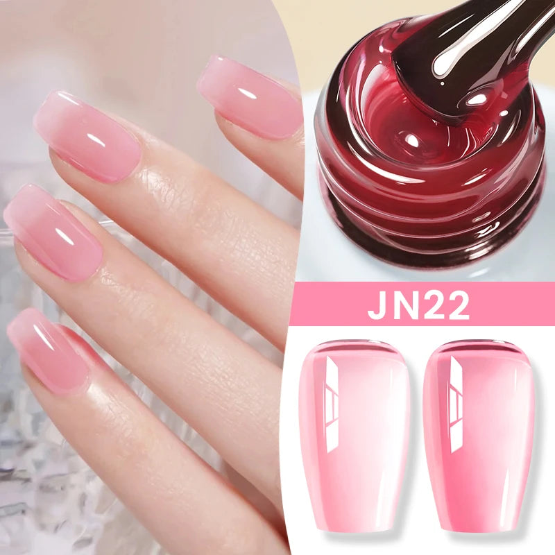 BORN PRETTY 10ml Blood Red Jelly Transparent Gel Nail Polish Wine Red Winter Color Semi Permanent Soak Off UV LED Varnish