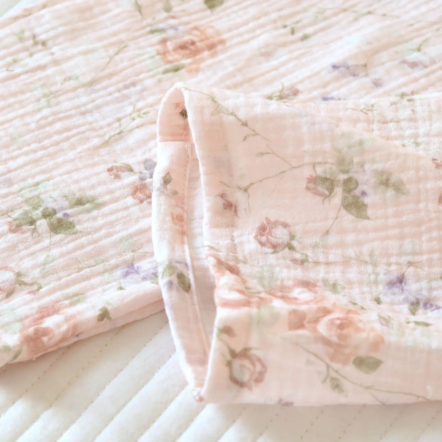 2026 New Women's Spring and Autumn Pajama Set 100% Cotton Crape Cloth Flower Collar Long Sleeve Two Piece Set Large Home Clothes