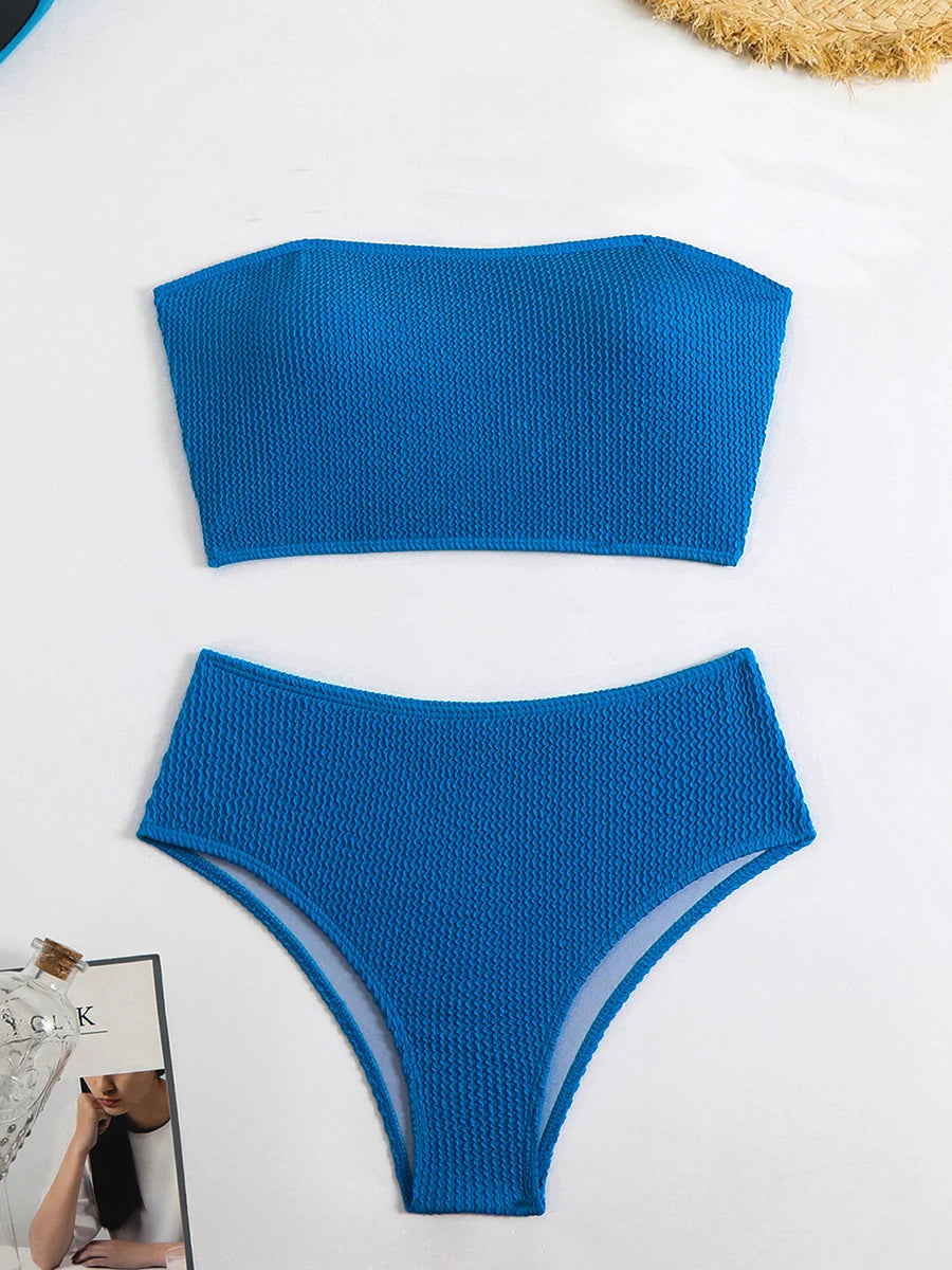 Sexy Women's Swimsuit 2025 Summer Bikini Two-piece Swimwear for Woman Beachwear High Waist Bikinis Sets Swimming Bathing Suits