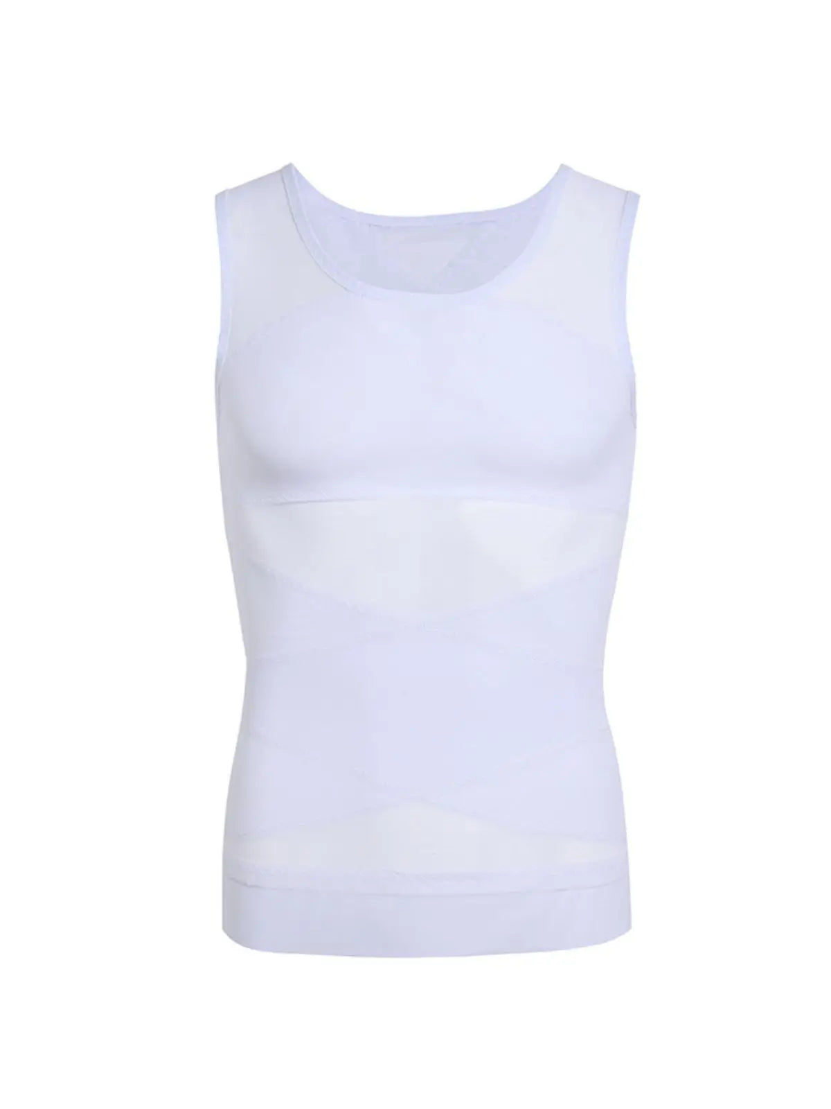 Men's Chest compression shirt to hide gynecomastia moobs slim chest slim belly tank top for Summer