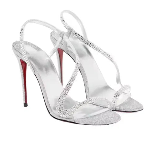 New Multi Color Serpentine Strap Women's Thin Heel Sexy High Heel External Sandals Fashion Sandals