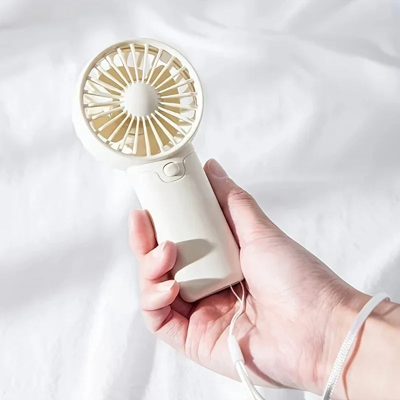Protable Mini Fan Convenient Creative Small Fan Handheld Pocket Hand-held Fan Lightweight Adjustable Cute Small Fa