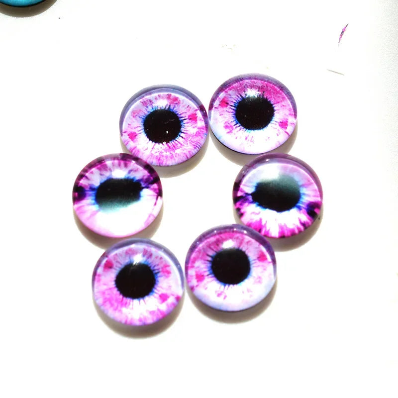 glass eyes cabochons Round 6MM-30MM Round Dome Dragon Eye Dragon Cat Eye Toys DIY Jewelry Accessory MIX Pupil Eye Cameo