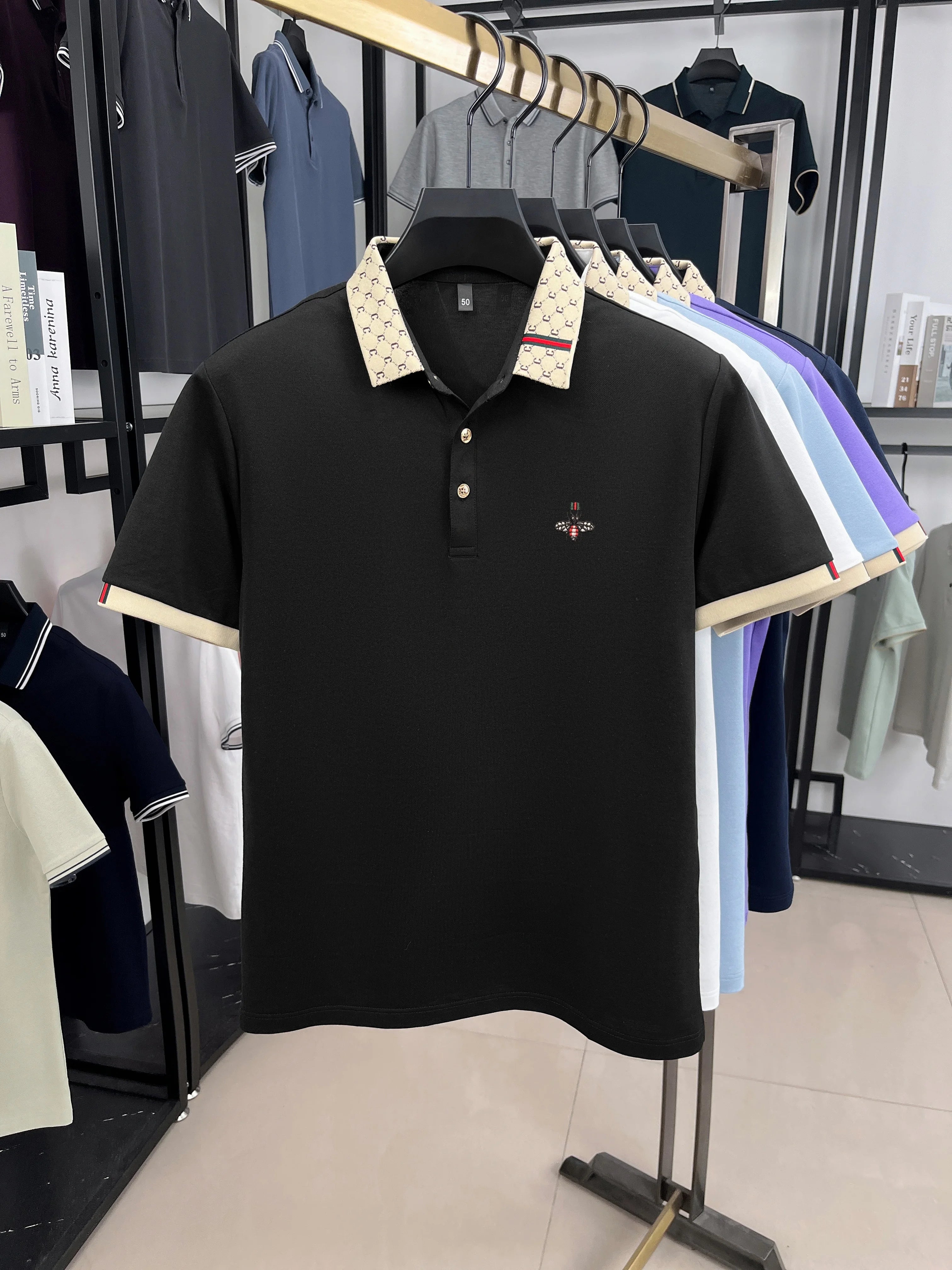 Trendy Men’s Short Sleeve Polo Tee