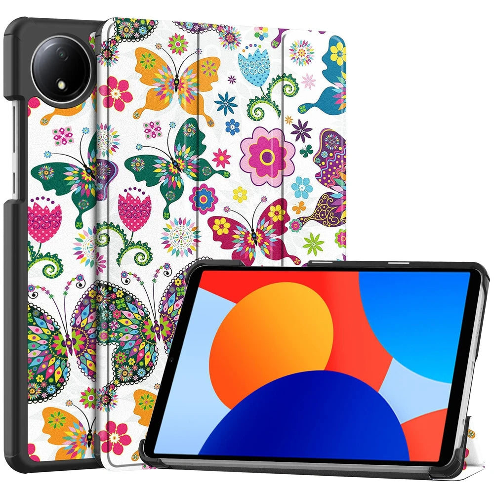 For Xiaomi Redmi Pad SE 8.7 Case 2024 New PU Leather Tri-folding Stand Tablet Cover Funda For redmi pad se 8.7 inch Smart case