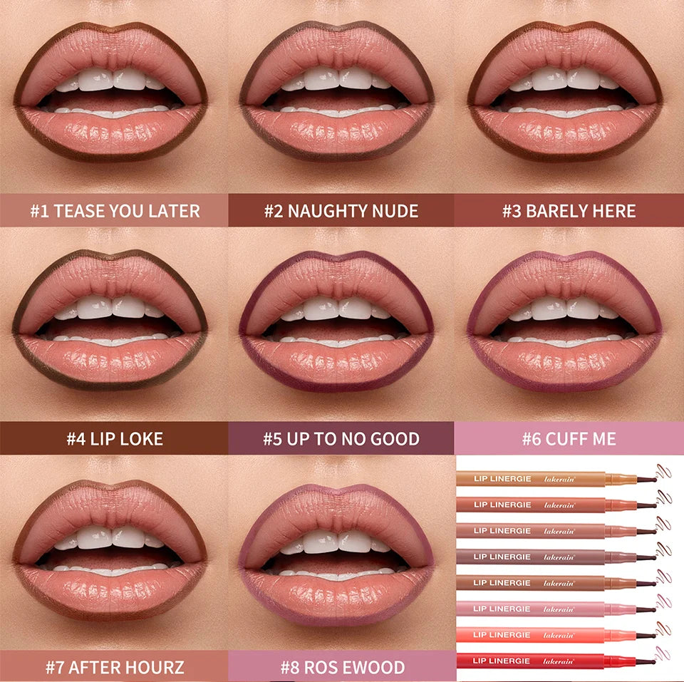 Lakerain Inno Ballpoint Pen Style Lip Liner Long-lasting Non-fading Lip Makeup Lip Line Pen for Clear Definition