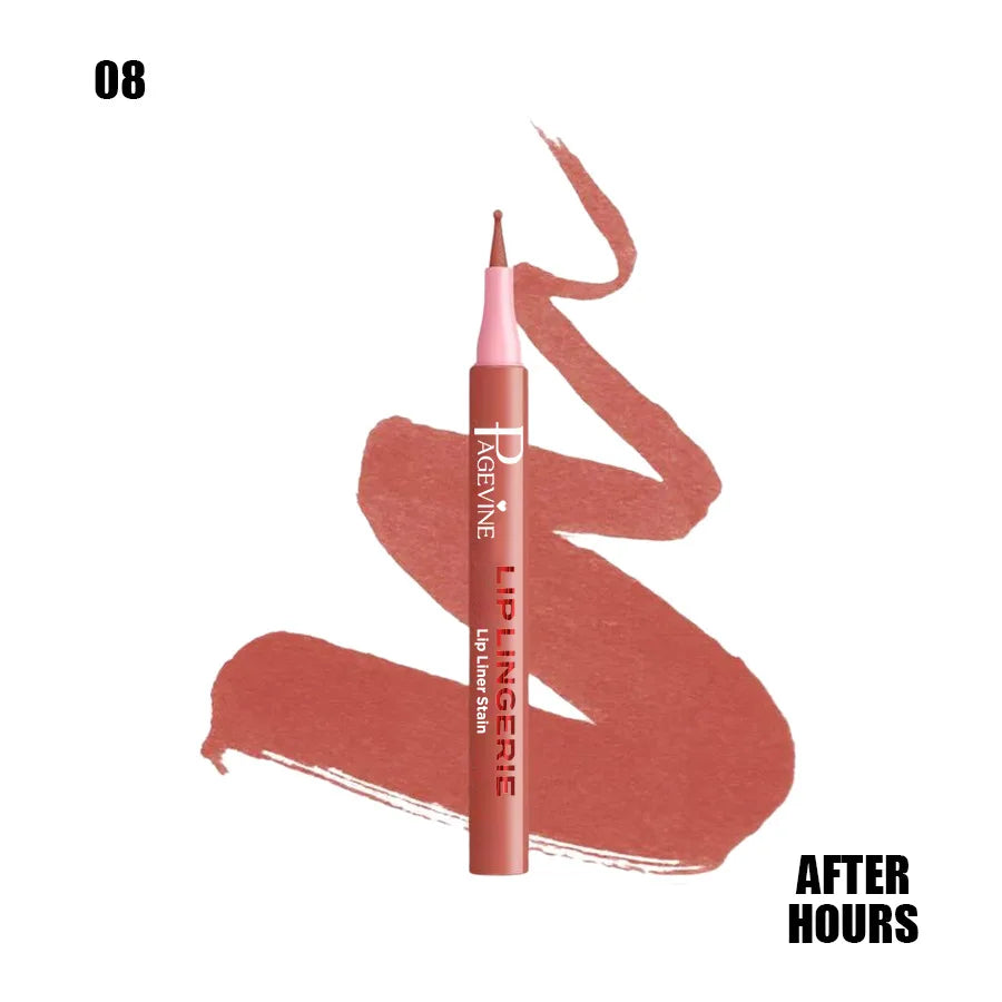 Round Tip Lip Makeup Pencil Natural Color Long Lasting Waterproof Smudge-Proof Smooth Application Lip Liner