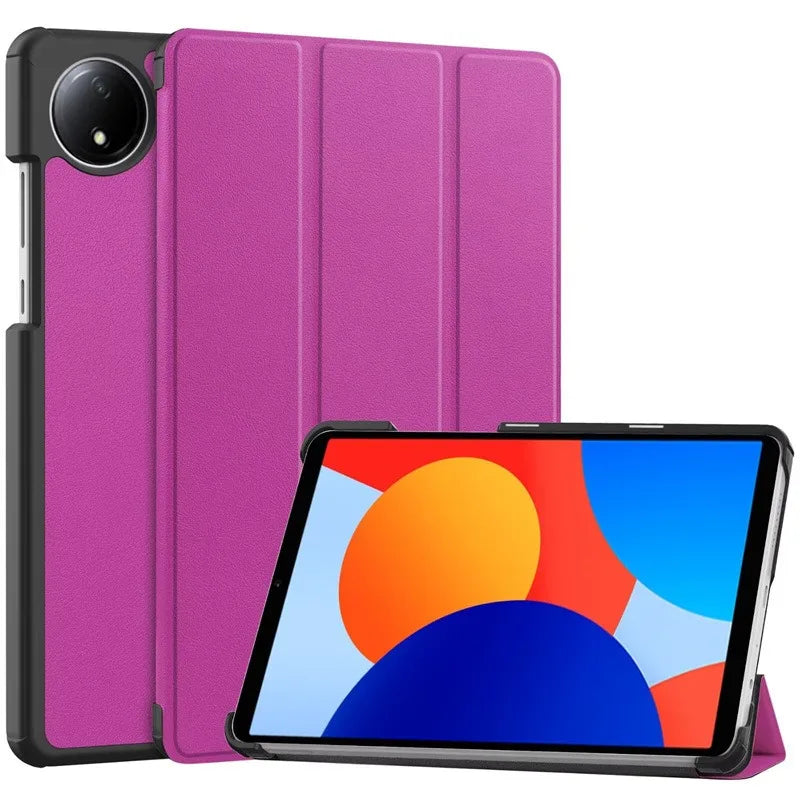 For Xiaomi Redmi Pad SE 8.7 Case 2024 New PU Leather Tri-folding Stand Tablet Cover Funda For redmi pad se 8.7 inch Smart case